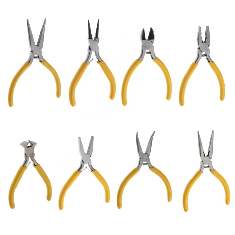 

Portable Yellow Color Stainless Steel Jewelry Pliers Multifunctional Hand Tools For Jewelry Making Handmade Accessories