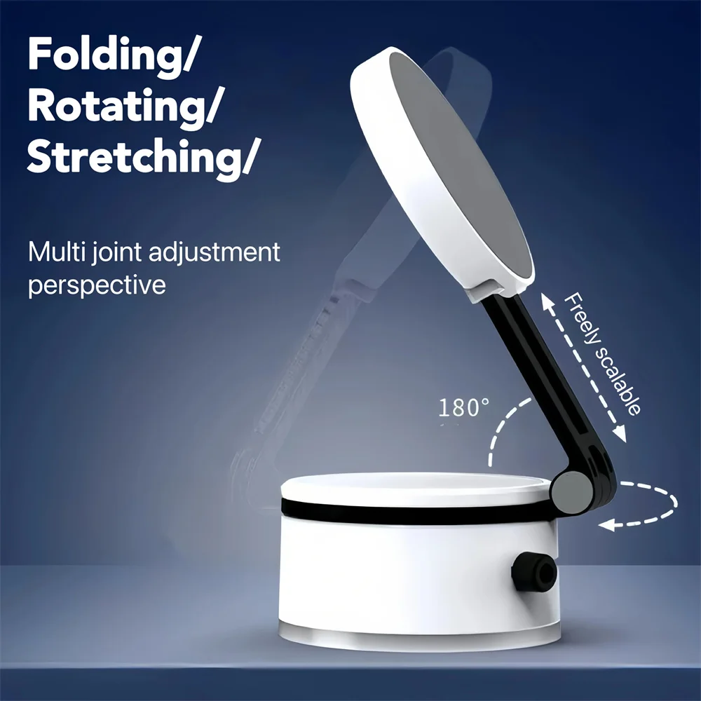 ถ้วยดูดที่วางโทรศัพท์แม่เหล็กสองด้านปรับวงเล็บนําทางรถยนต์หมุนวงเล็บดูดซับอเนกประสงค์