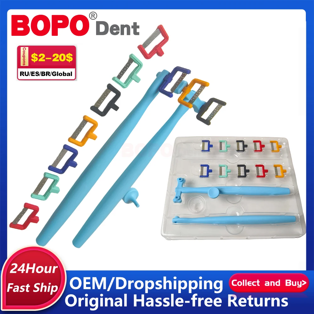 1 Set Dental Interproximal Enamel Reduction Kit Orthodontic IPR  Reciprocating Stripping Kit Systemkit 15 HD To 90 HD Accessoire