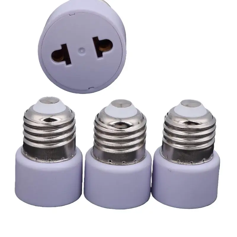 1Pcs Lamp Socket US/EU Without Light Practical White E27 Plug Bulb Holder Light Fixture Bulb Base Adapter DIY Accessories