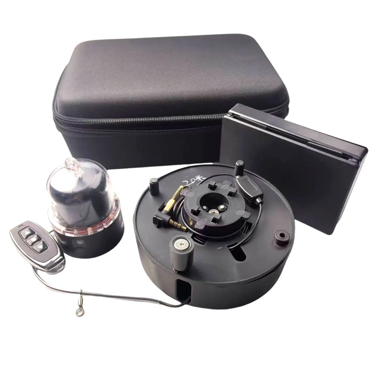 360 Degree Rotating Temperature Depth Sensing Fish Finder with Display Screen for Fishing