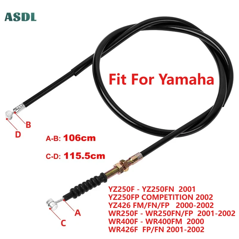 

Motorcycle Adjustable Clutch Cable Line for Yamaha YZ250F YZ250FN YZ250FP YZ426 FM/FN/FP 2000-2002 WR250F WR400F WR426F 2001-02