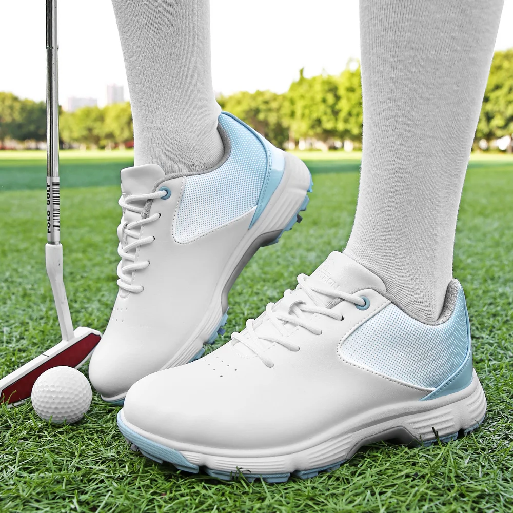 Golf shoes, summer sports shoes, men's leather shoes, waterproof casual shoes, middle-aged travel sports shoes.
