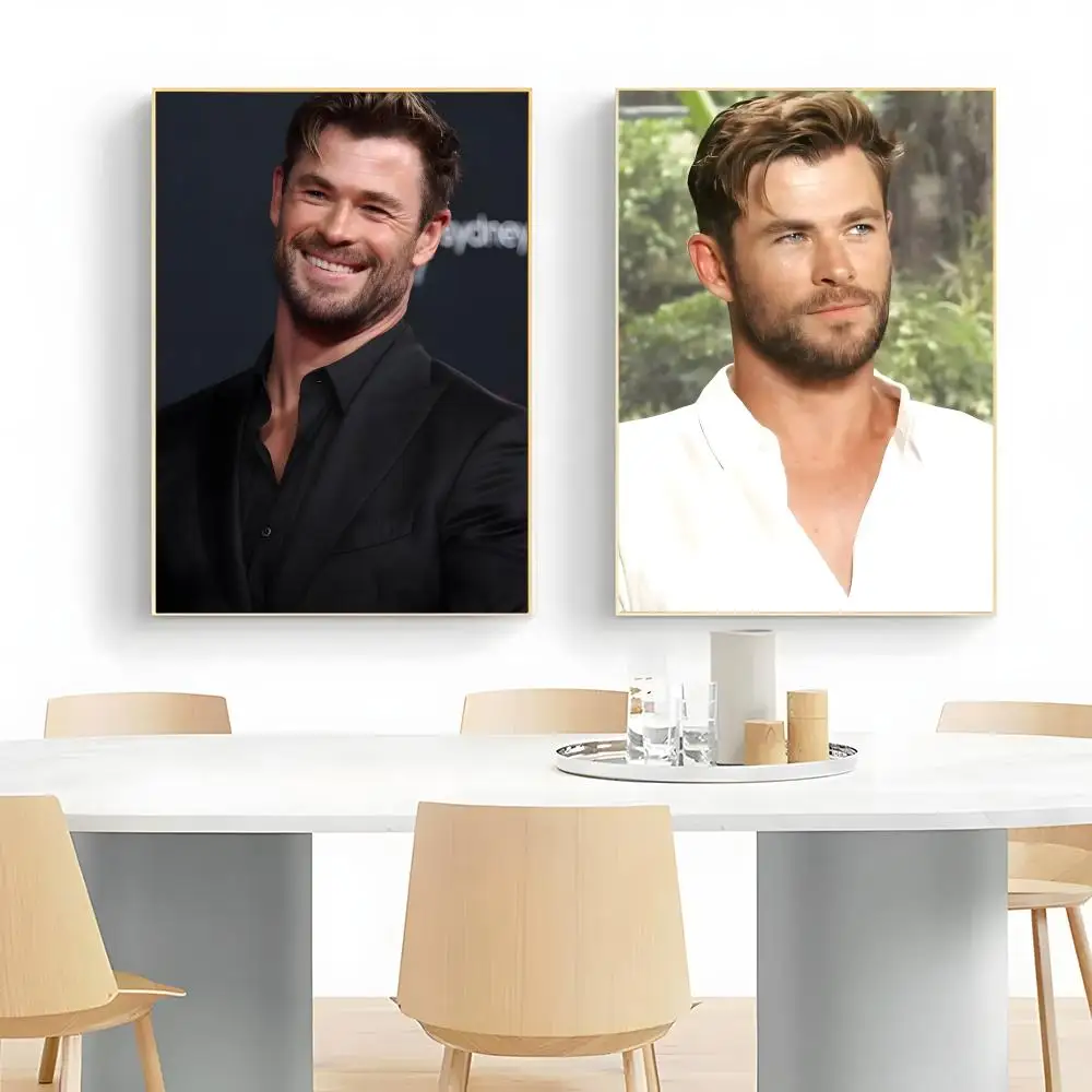 Heroic Actor Chris Hemsworth Poster Wall Art Print Decorative Mural Home Decor Gift Unframed