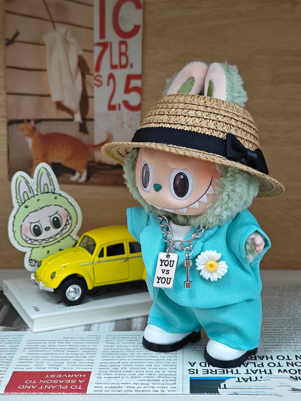 (ملابس أطفال nly) قماش سحب 15/17 سم GD مع بدلة دمية من الفينيل لملابس الأطفال #2