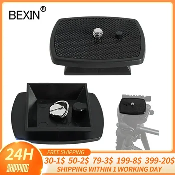 Dslr 퀵릴리즈 플레이트 카메라 플레이트 삼각대 헤드 플레이트 어댑터, Yunteng Velbon 690 590 600 카메라 삼각대용 1/4 나사 포함 