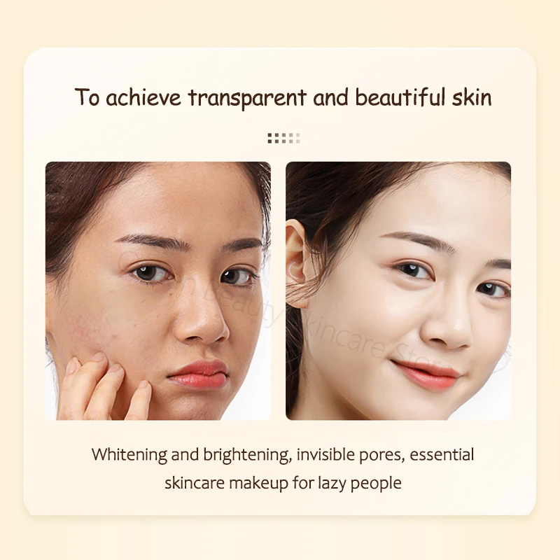 Lazy Whitening Cream Nicotinamide Moisturizing Lightening Hydration Facial Cream Natural Concealer Nude Makeup Nourish Skin Care