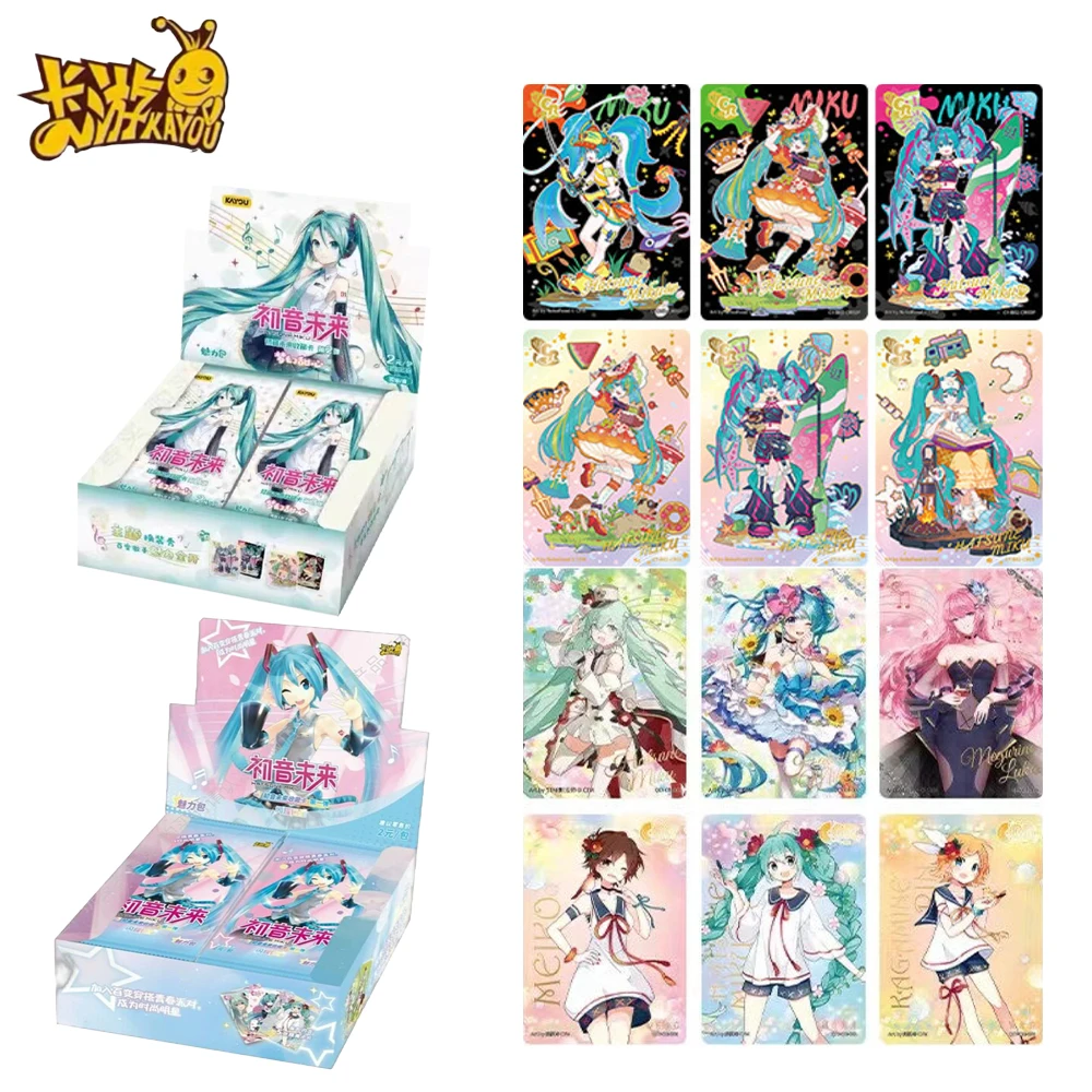 

KAYOU Hatsune Miku Cards Virtual Vocalist 3 Red Colors Playground Collectible Trading Anime Holiday Gifts Collectible Cards