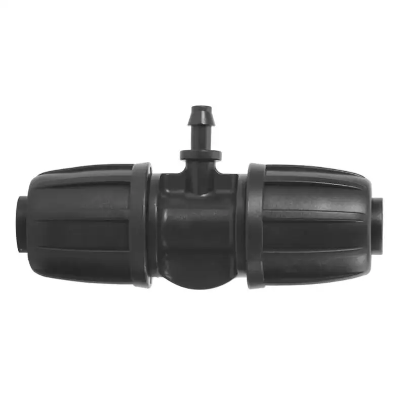 10Pcs Garden Lock Barbed Tee Connector 16mm to 4/7 High Toughness for Potted Plant Drip Irrigation System