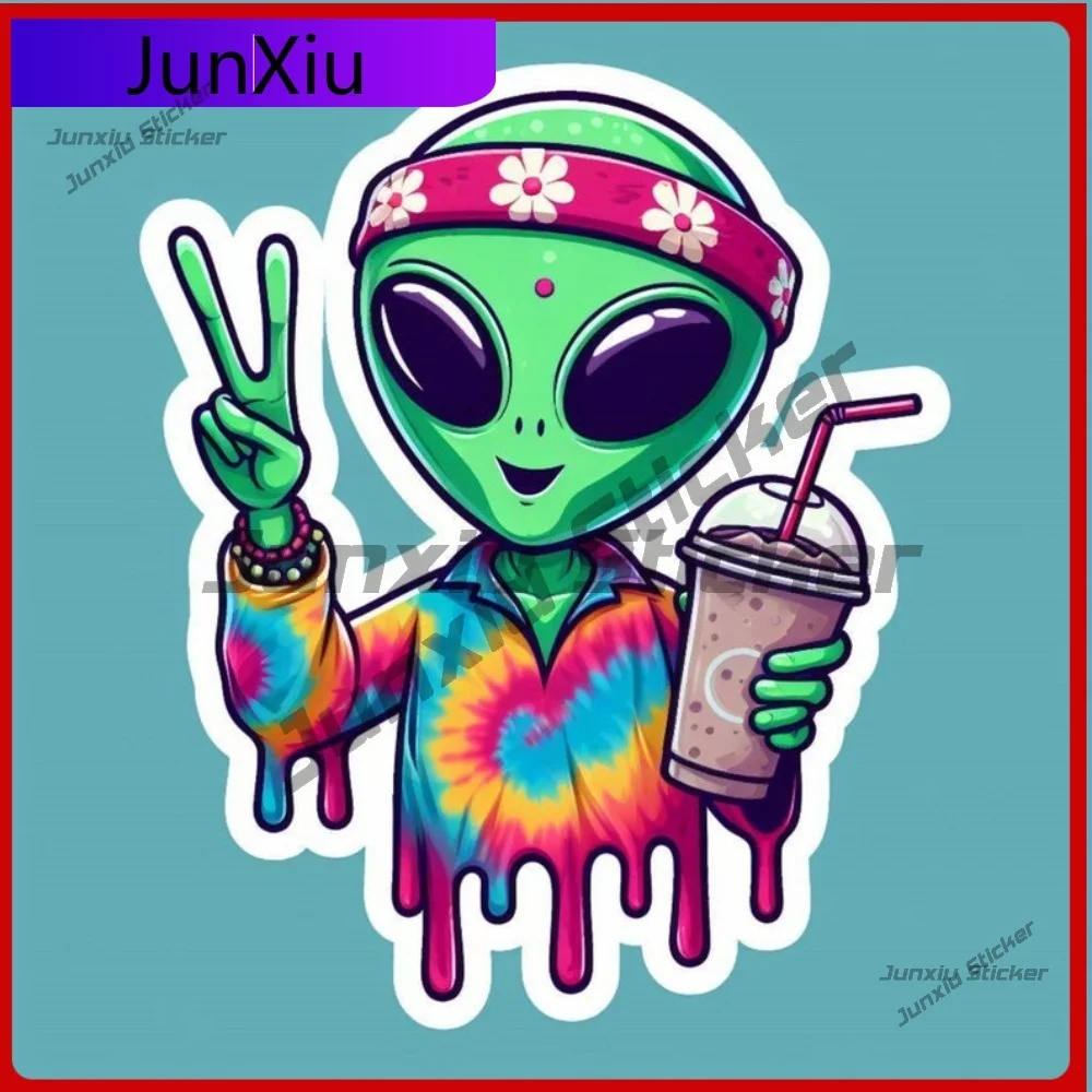 

Trendy Alien Sticker Waterproof UV Resistant Vinyl Decal Sunproof Durable Vehicle Exterior Protective Outdoor Surface