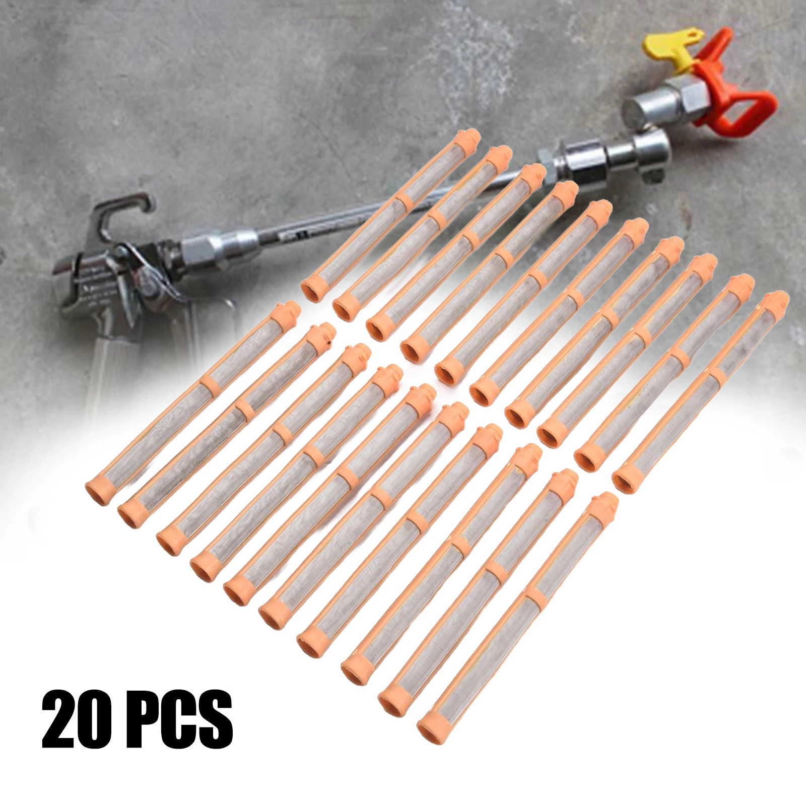 

20 шт., 60/100/150 сеток, фильтры для безвоздушного распыления краски, высокая фильтрация, безвоздушный фильтр для распыления краски, 11x110 мм, аксессуары для электроинструментов