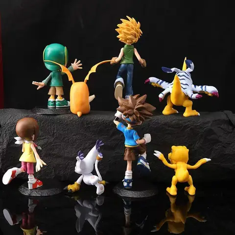 8 st/set Digimon Adventure Tailmon Gomamon Patamon Gabumon Tentomon Palmon Piyomon Agumon Animemodell Leksaksdocka Presenter 12 best sales Funko Pop Digimon - №9