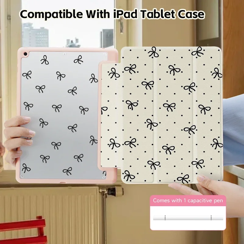 Case For iPad 10.2/10.5/Pro11/10Th/10.9/12.9/Air6/5/4/Mini6,Support Sleep Wake-Up,Double-Sided Printing With Pen Slot Design
