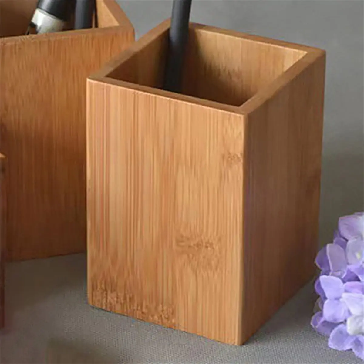 Suitable Desktop Storage Pencil Organizer Stationery Multifunctional Home Study Office Bamboo Pen Holders Desktop Organizer