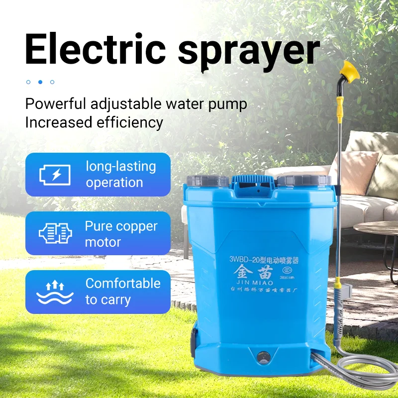 DIVEDEER 20L Agricultural Electric Sprayer Backpack-Style Lithium-Ion Rechargeable Pesticide Sprayer Garden Irrigation Sprayer