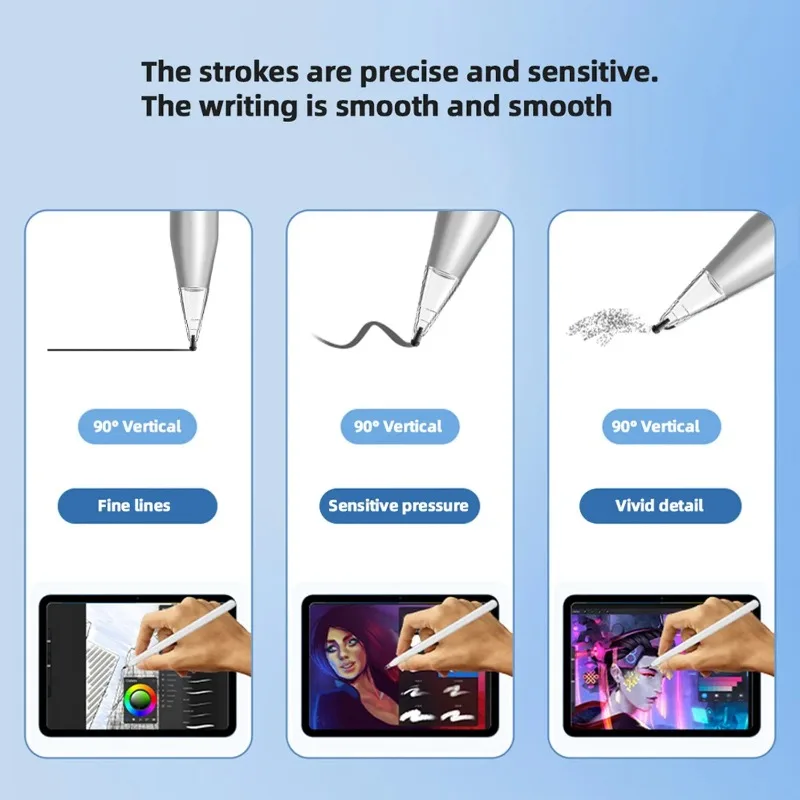 Do Huawei M-Pencil 2 3 2/3 generacji Gładkie zapasowe stalówki do rysika do ekranów dotykowych Wymienne stalówki z pudełkiem do przechowywania — zdjęcie produktu 4