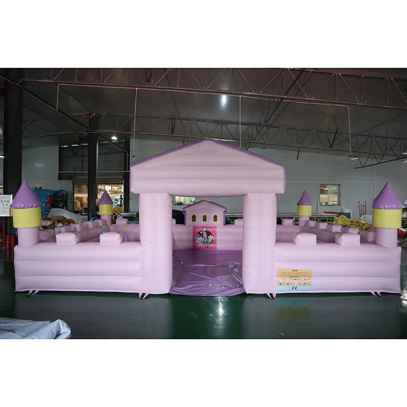 fast air ship to door, 6x4m wedding inflatable ball pit, kids commercial inflatable pink colorful bouncer pool for party