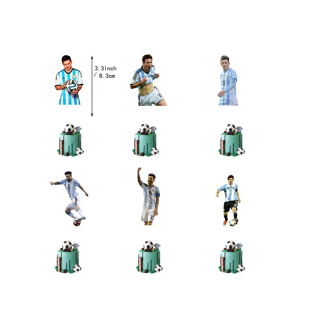 Football Player Argentina-Leo-Messi-Theme Fans Birthday Party Banner Background Cake Topper Number Balloon Decor Props Kids Gift view 6