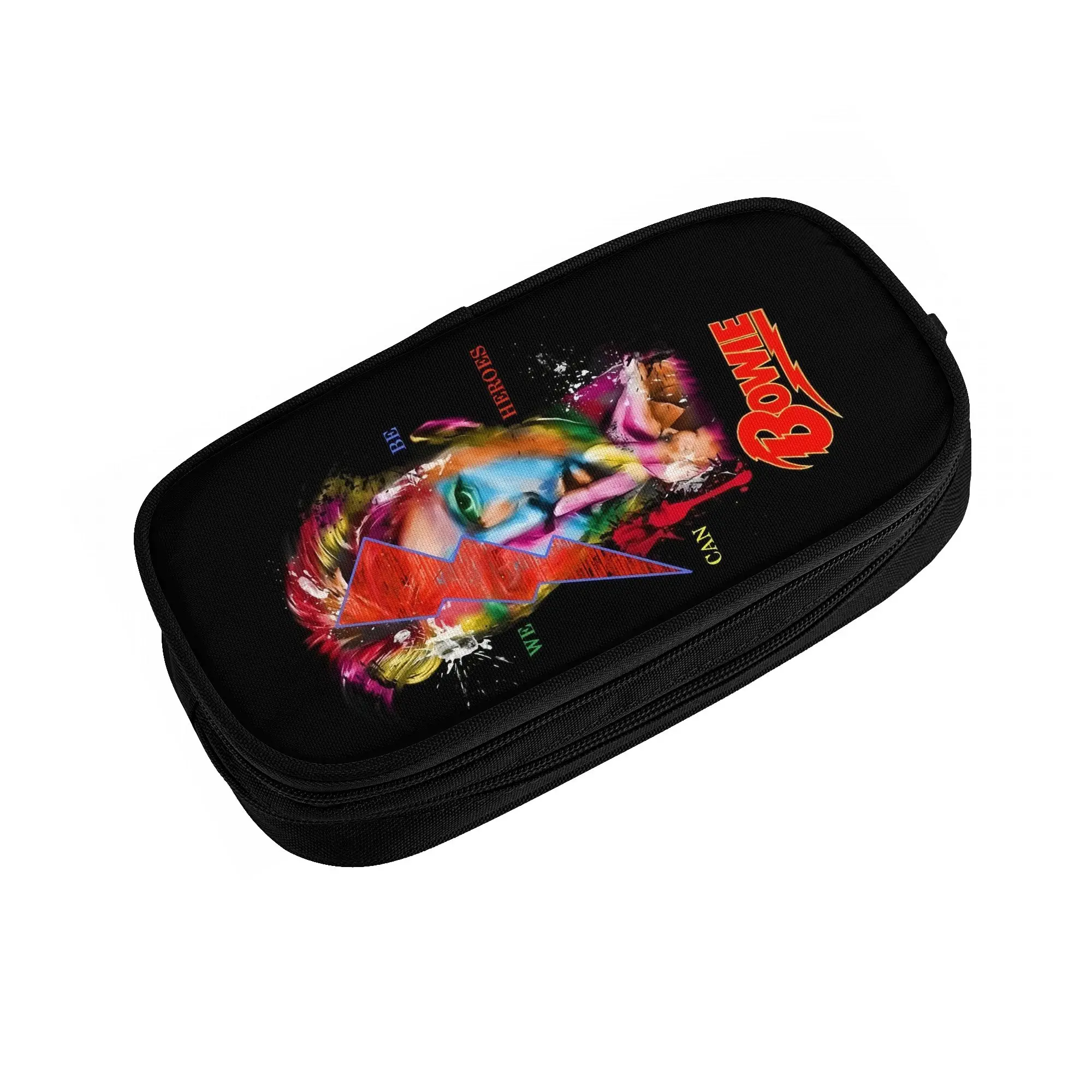 Cute English D-David Hot Singer B-Bowie  Pencil Cases for Boys Girls  Large Capacity Pen Bag Box Stationery