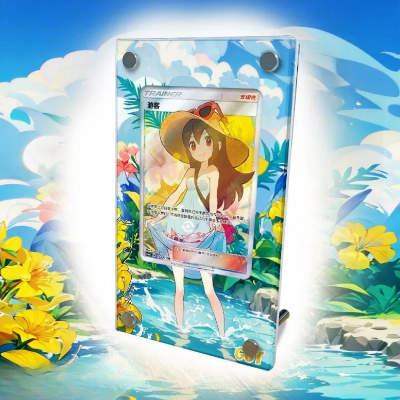 

Карты Pokemon PTCG, кирпичные мастера, защитный чехол для аниме игр, самодельная Расширенная картина, игрушка «сделай сам», подарок из акрила, карта в комплект не входит