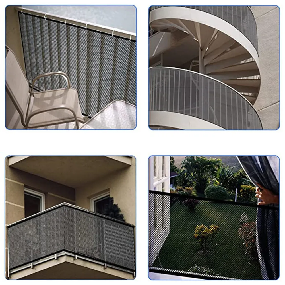 

1Set Banister Guard Stair Safety Net Baby Railing Mesh Guard Balcony Screen Pet Balcony Net 3x0.9m Child Proof Railing Covers