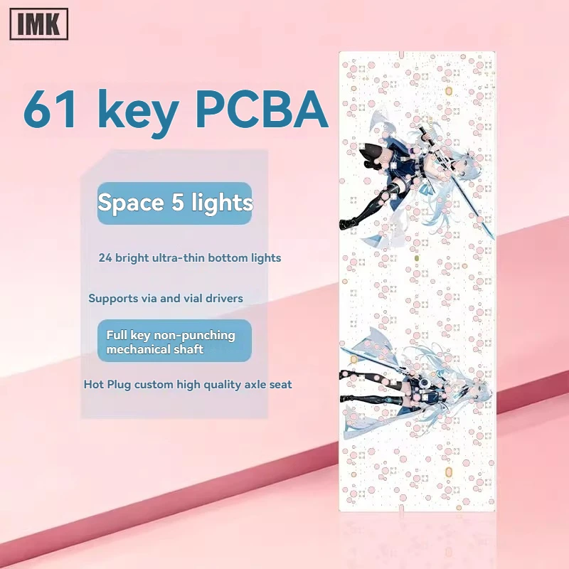 

Wooting60 Mechanical Axis PCB Board for Mechanical Keyboard Custom Single-mode Wired Hot Swap Support Via/Vial/QMK Accessories