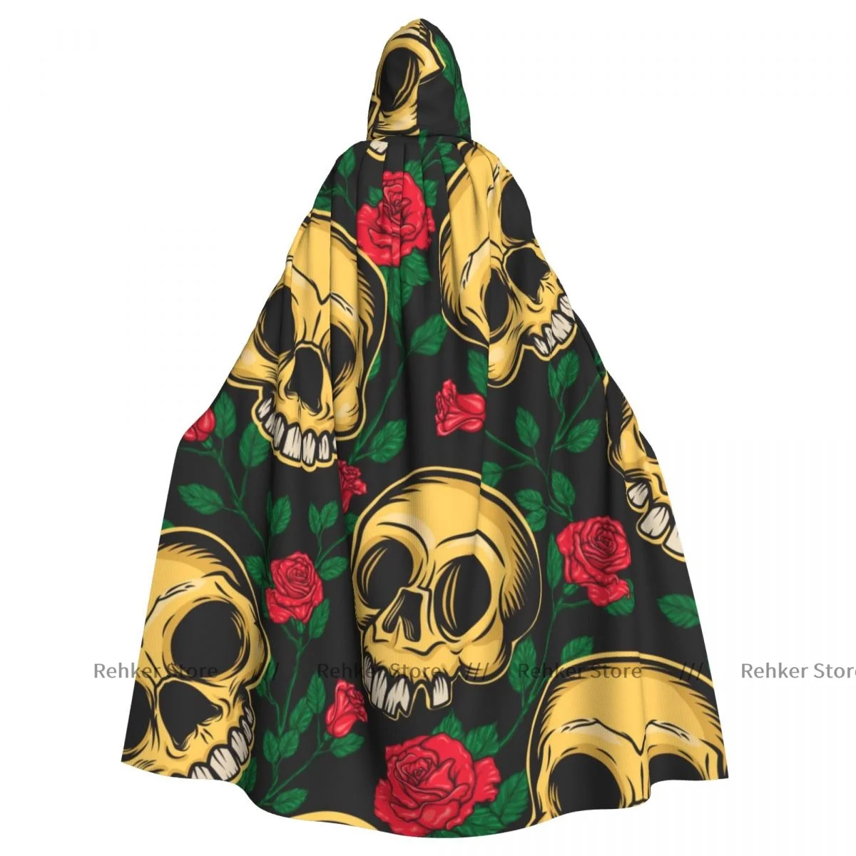 

Cosplay Medieval Costumes Day Of The Dead Skulls And Flowers In Mexican Hooded Cloak Capes Long Robes Jackets Coat Carnival