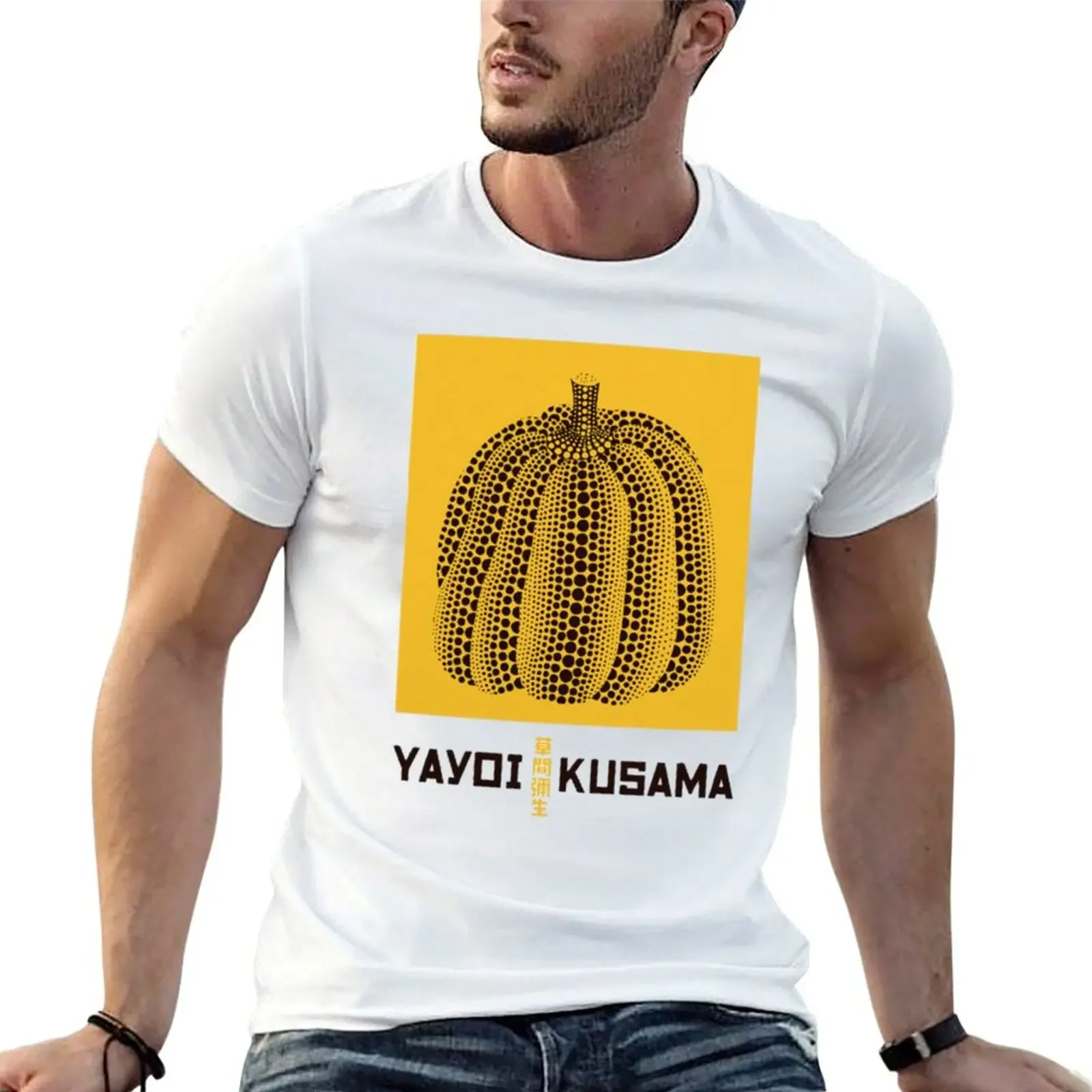 Yayoi Kusama - Original Pumpkin T-Shirt vintage vintage clothes summer top t shirts for men pack