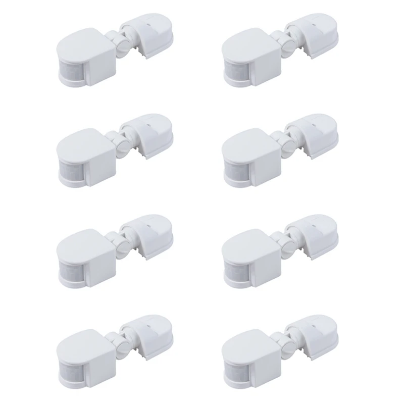 

NEW-8X Infrared Motion Sensor AC110V-240V Adjustable Sensor Switch For PIR Body Motion Sensors For Multiple Scenarios(White)