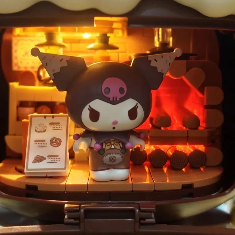 سانريو أنيمي كورومي تمثال لطيف الكرتون نموذج الديكور لعب للفتيات هدايا عيد ميلاد الخبز سلسلة حفلات حلية قابلة للجمع