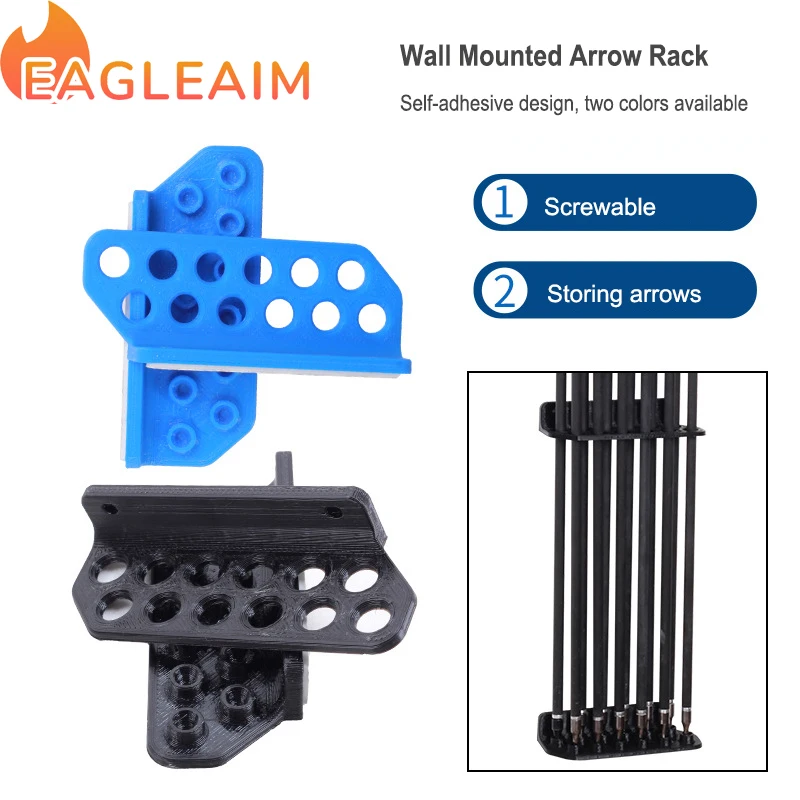 1 Pair Suitcase Display Stands Wall Mount Rack Wall Hanger Archery Accessories Wall-mounted Storage 12 Arrows Rack Quiver