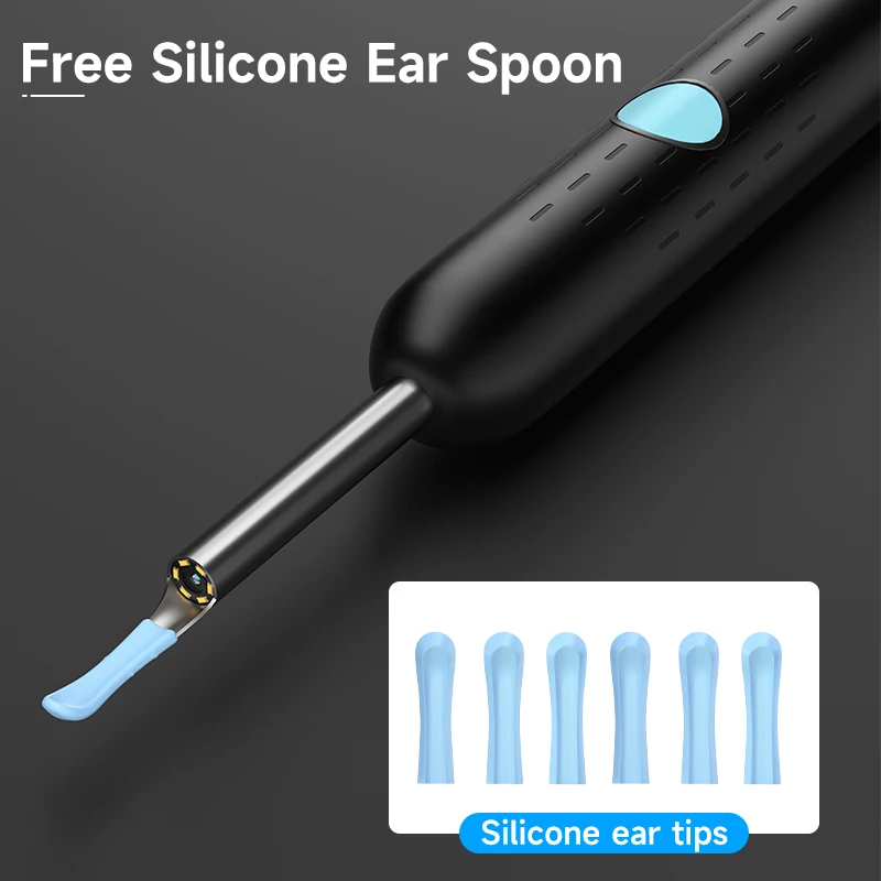 WIFI Visual Otoscope Ear Sticks HD1080P 4.2MM Mini Camera Earpick Ear Spoon Wireless Endoscope Health Care Ear Wax Cleaning LEDs