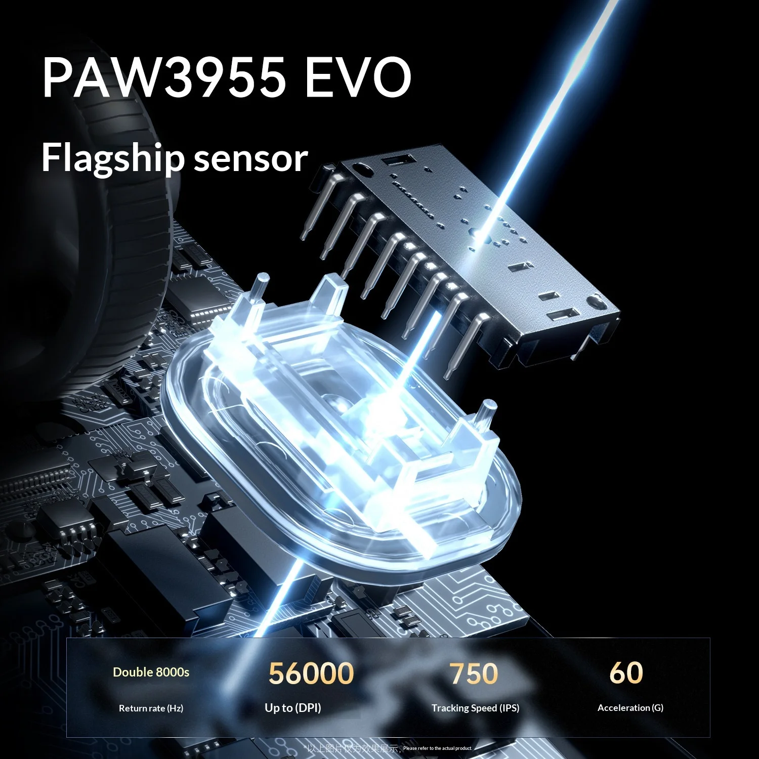 Ratón Inalámbrico para Juegos AULA KUNLUN X5, Microinterruptor Electromagnético, Ajustable, 56000dpi, Paw3955, Tri-Modo, 2.4g, 8k, Ultraligero 5