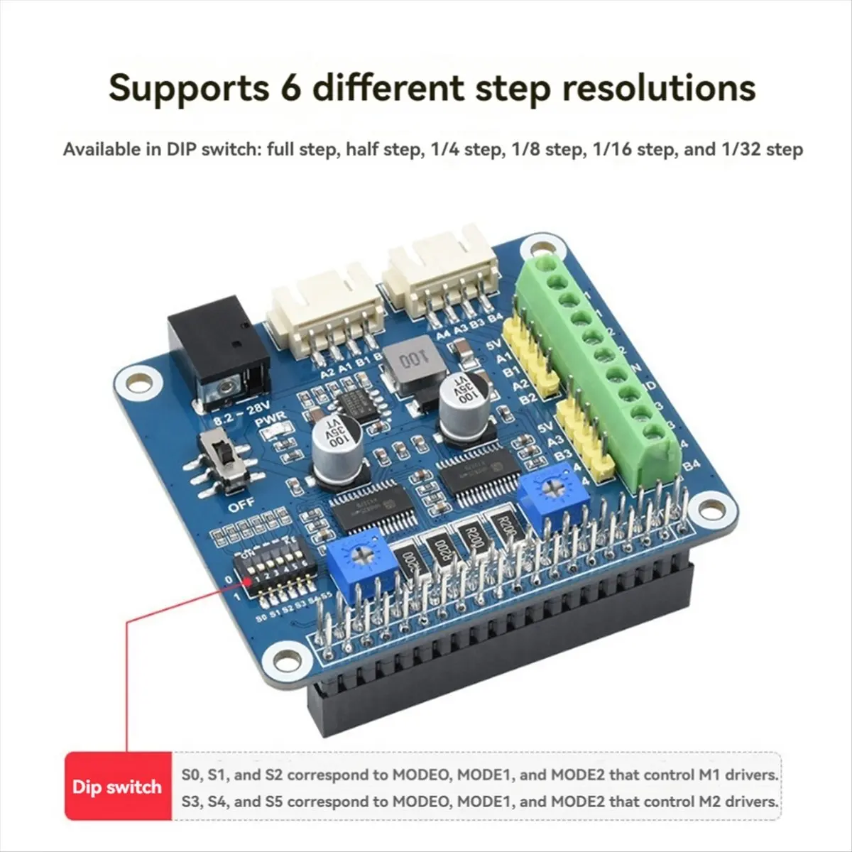 doyou For Raspberry Pi Stepper Motor HAT Expansion Board Up to 1/32 Microstepping for Jetson Nano for 3D Printing HR8825