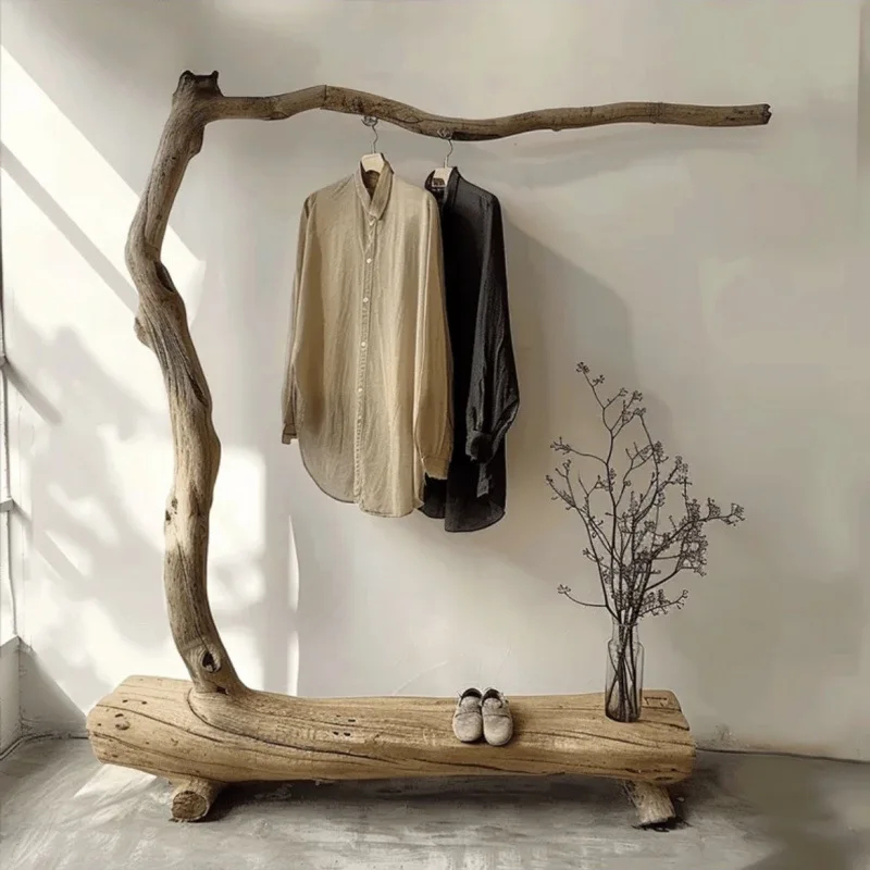 Perchero Wabi Sandy de madera maciza