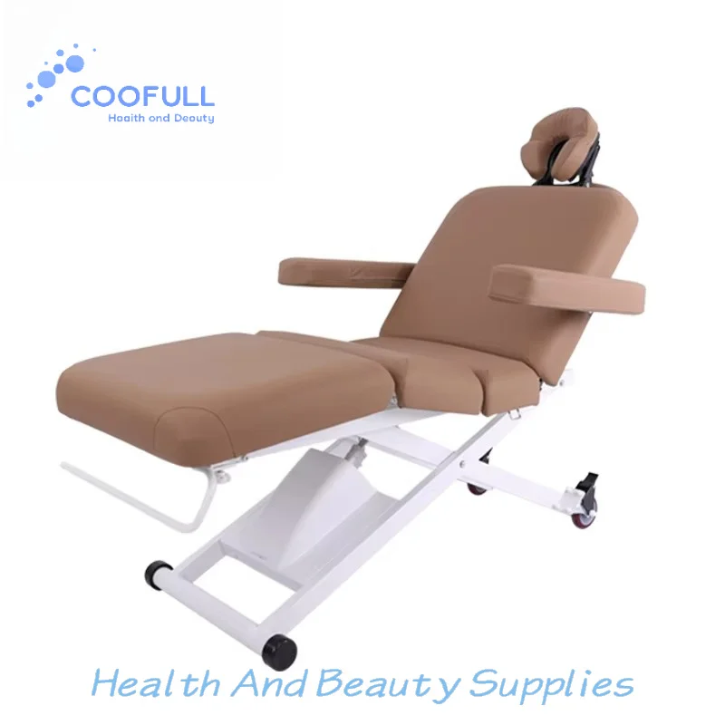 Coofull Electric Massage Table Spa Bed Recline Chair PU Leather Facial Cosmetic Lash Treatment Bed for Hospita Use