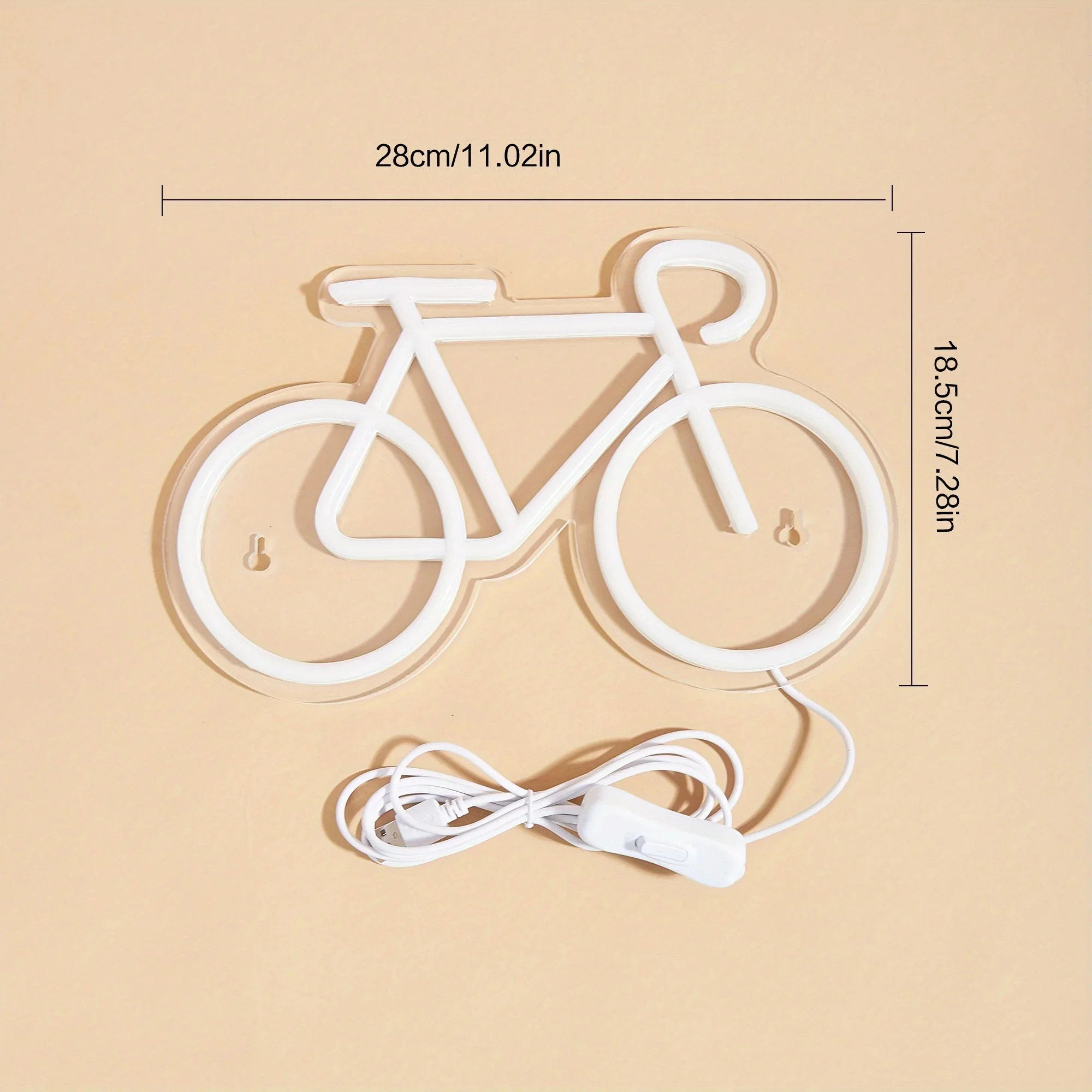Fahrrad-LED-Neonschild Wand- und Tischdekoration Leuchtende Kunst für Zuhause Bar Fitnessstudio - Mehrfarbig Beleuchtetes Fahrrad-Motiv