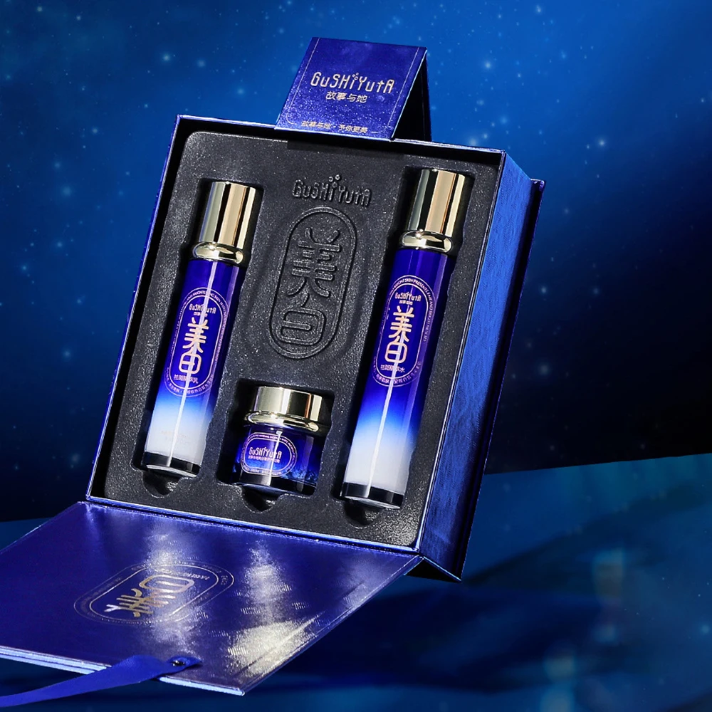3Pcs Facial Tonic Moisturizing Facial Lotion Beauty Brighten Lady Cream Hydrating Improve Dull Dry Skincare Korea Face Cream