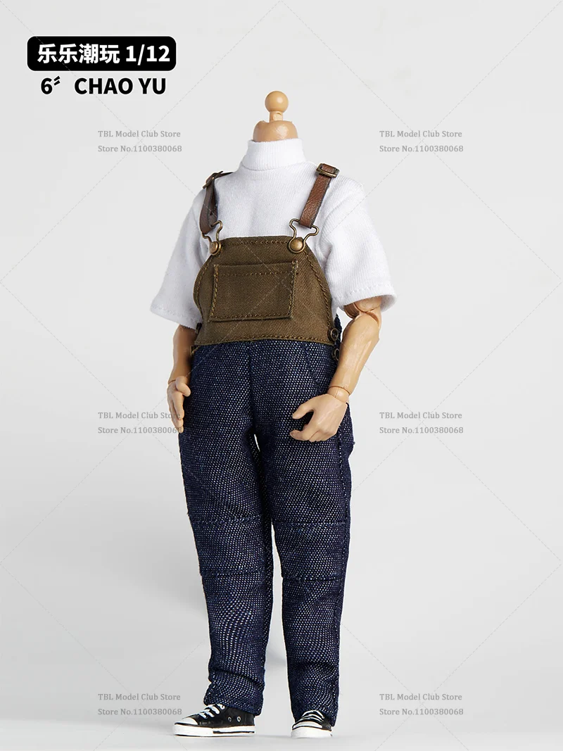 1/12 Scale Male Clothes Solid Color Short Sleeved Shirt Workwear Overalls For Asi3.0 mezco notaman 6-inch Action Figure Soldier