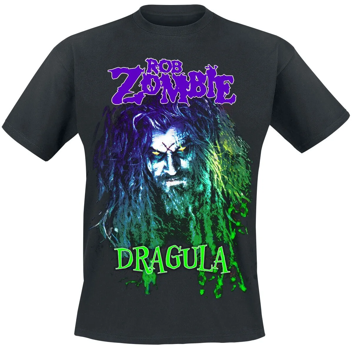 Camiseta com estampa de retrato de terror Rob Zombie, top casual unissex de algodão puro, camiseta retrô de moda rock B Movie