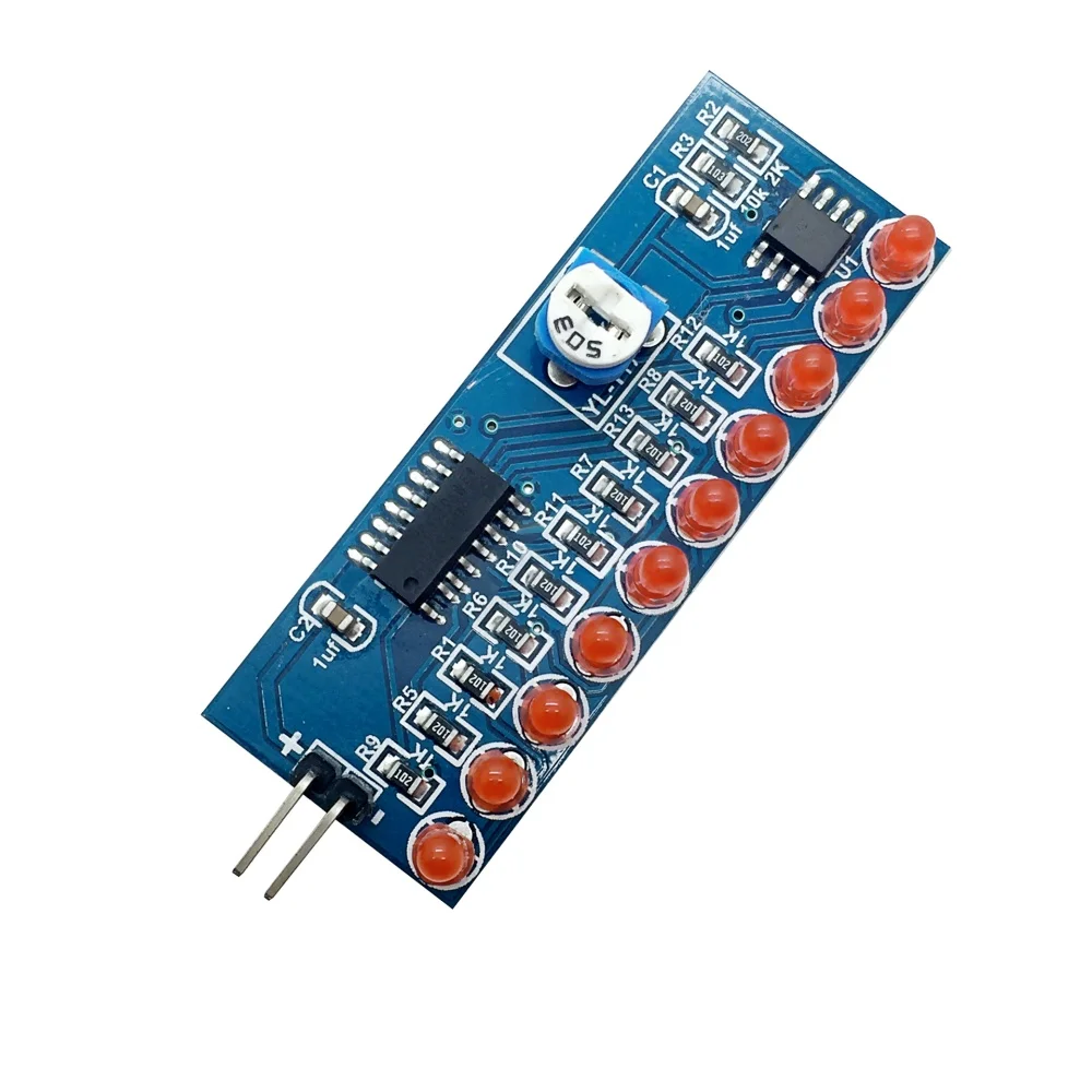 NE555+CD4017 Рабочий светодиодный потоковый светодиодный светильник Электронный производственный комплект DIY Kit (разобранный) Напряжение источника питания: 2,5-14,5 В