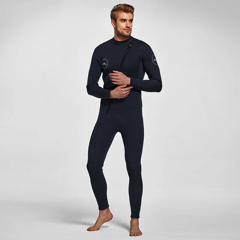 Traje de neopreno para hombre de 3MM de cuerpo completo de manga larga para buceo para pesca submarina, snorkel, surf, canoa, buceo con cremallera