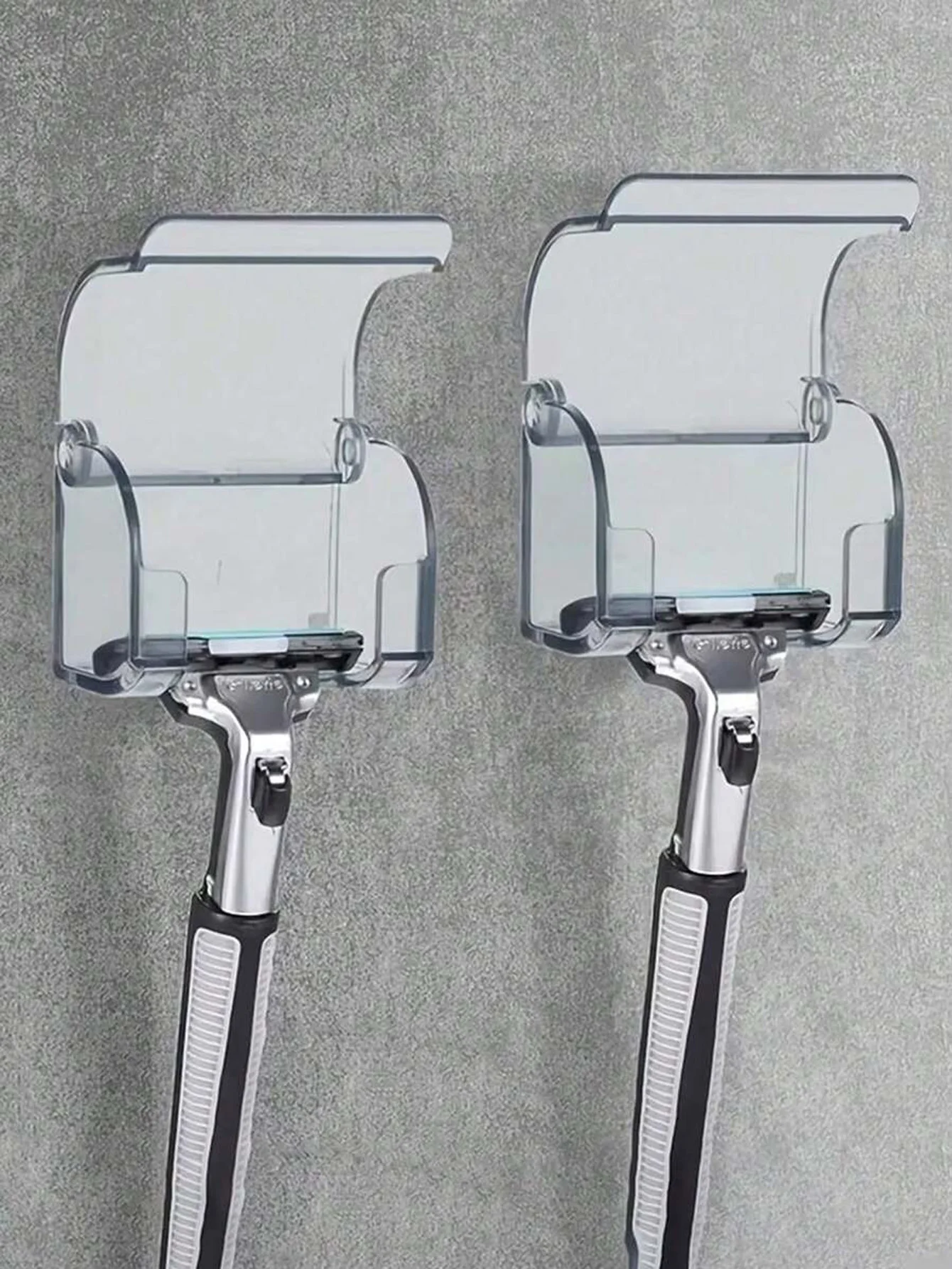 4-Piece Bathroom Wall Mounted Shaver Rack | Self-Adhesive Hook | Can Hold Razors, Bath Balls, Towels, and Toothbrushes | Bathroo