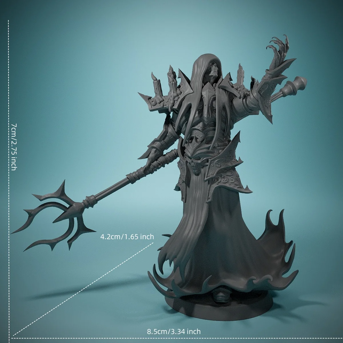 เพชรประดับ3D เรซิน Wight_Necromancer-โต๊ะ-เล่นตามบทบาททางยุทธวิธี-ภายใน-ของขวัญสำหรับนักเล่นเกมแฟนตาซี