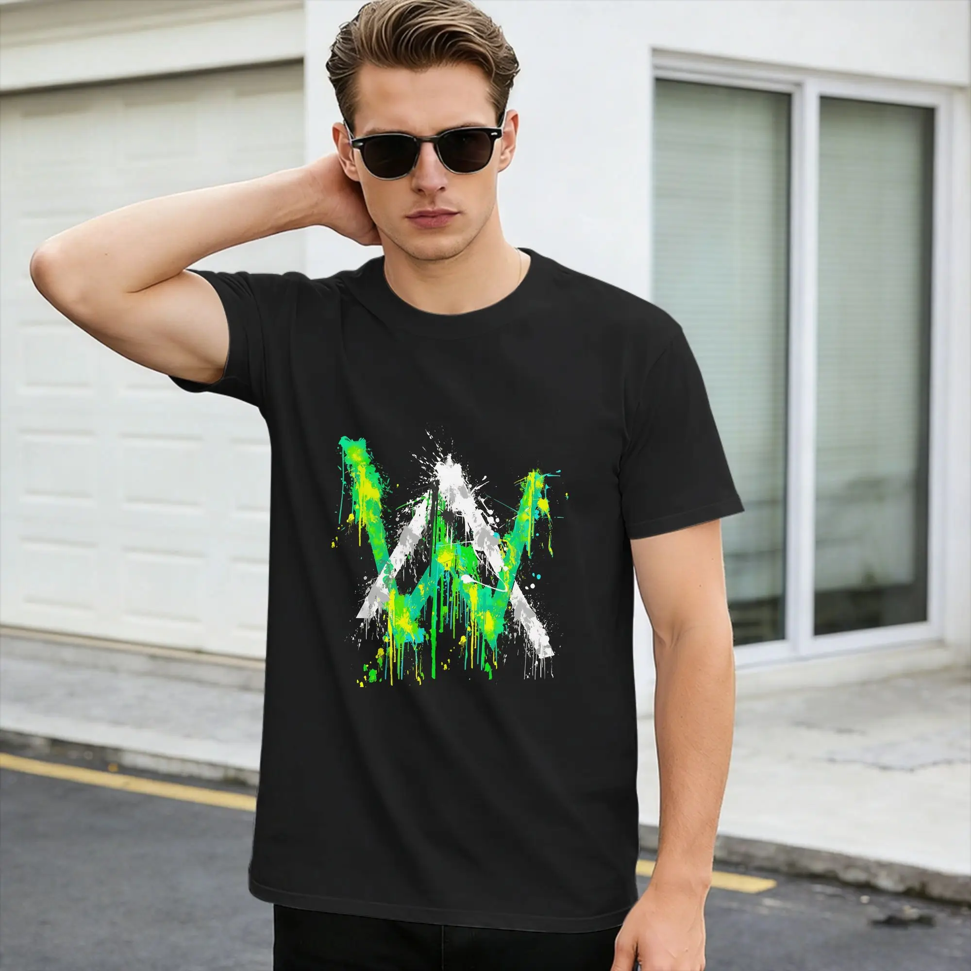 A-Alan Walker T Shirt  Trendy Cool T Shirts Short-Sleeved Vintage Tops Beach Cotton Plus Size 5XL Top Tees,