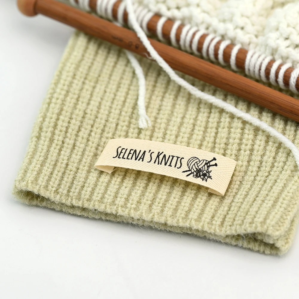 Cotton Twill Labels,Flat or Folded ,Tags for Knitted Things,Personalizada,Handmade Label,Sew Accessories, Xw5508, 12x60mm