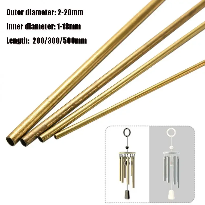 Brass Pipe Wall 2mm~25mm OD Brass Tube 200/300/500mm Length Straight Tubing Coppers Tube Thin-Walled, Modelmaking Cutting Tool