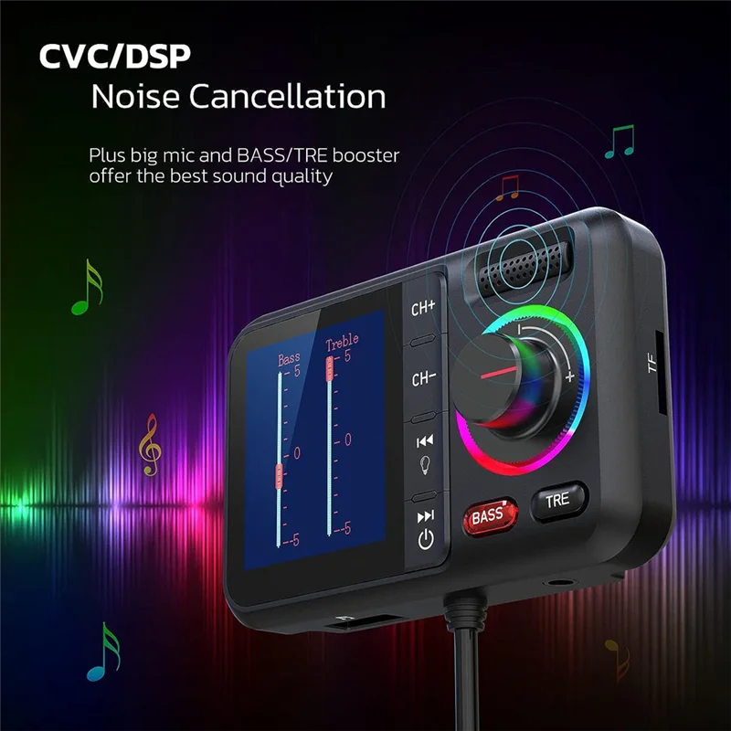 

Excellent-BT98L LED Display Bluetooth 5.0 Transmitter Adapter 3.5MM AUX MP3 Player HIFI Audio Adapter For PC TV Car Home Speaker