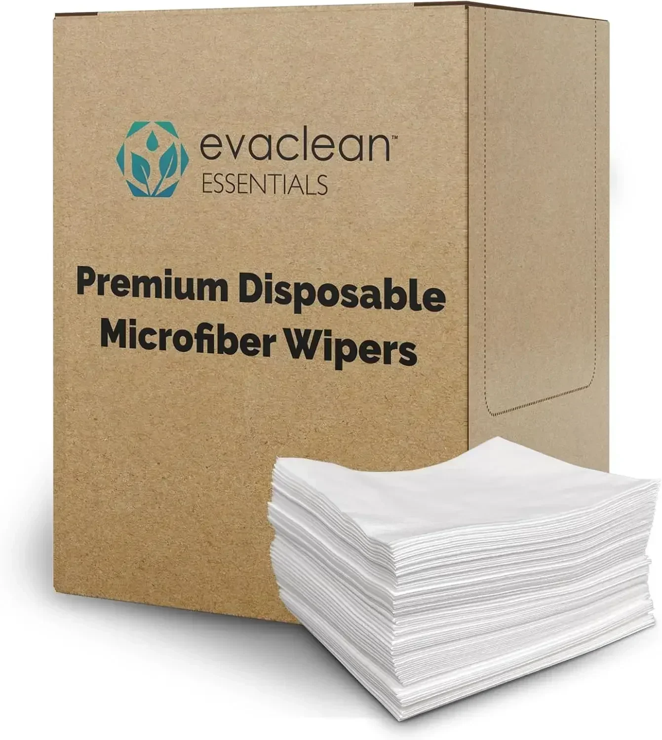 Extra Large Disposable Microfiber Wipes - Lint-Free, Strong & Versatile, Solvent-Resistant, Use Dry or with Water, Cleaners