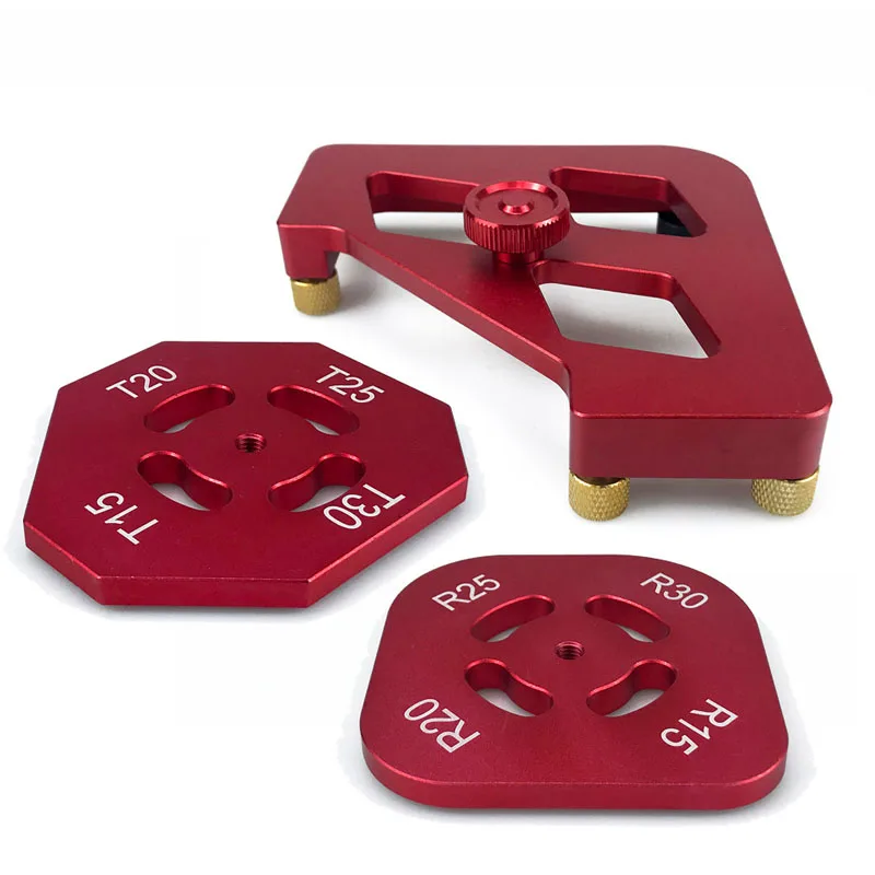 Aluminum Alloy Woodworking Corner Chamfering Template, Quick Change R-Angle Arc Right Angle Oblique Angle Milling Tool